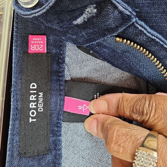 Torrid Trousers, 0317, women's, slim boot jeans, dark wash, casual, Sz 20R - Picture 8 of 15